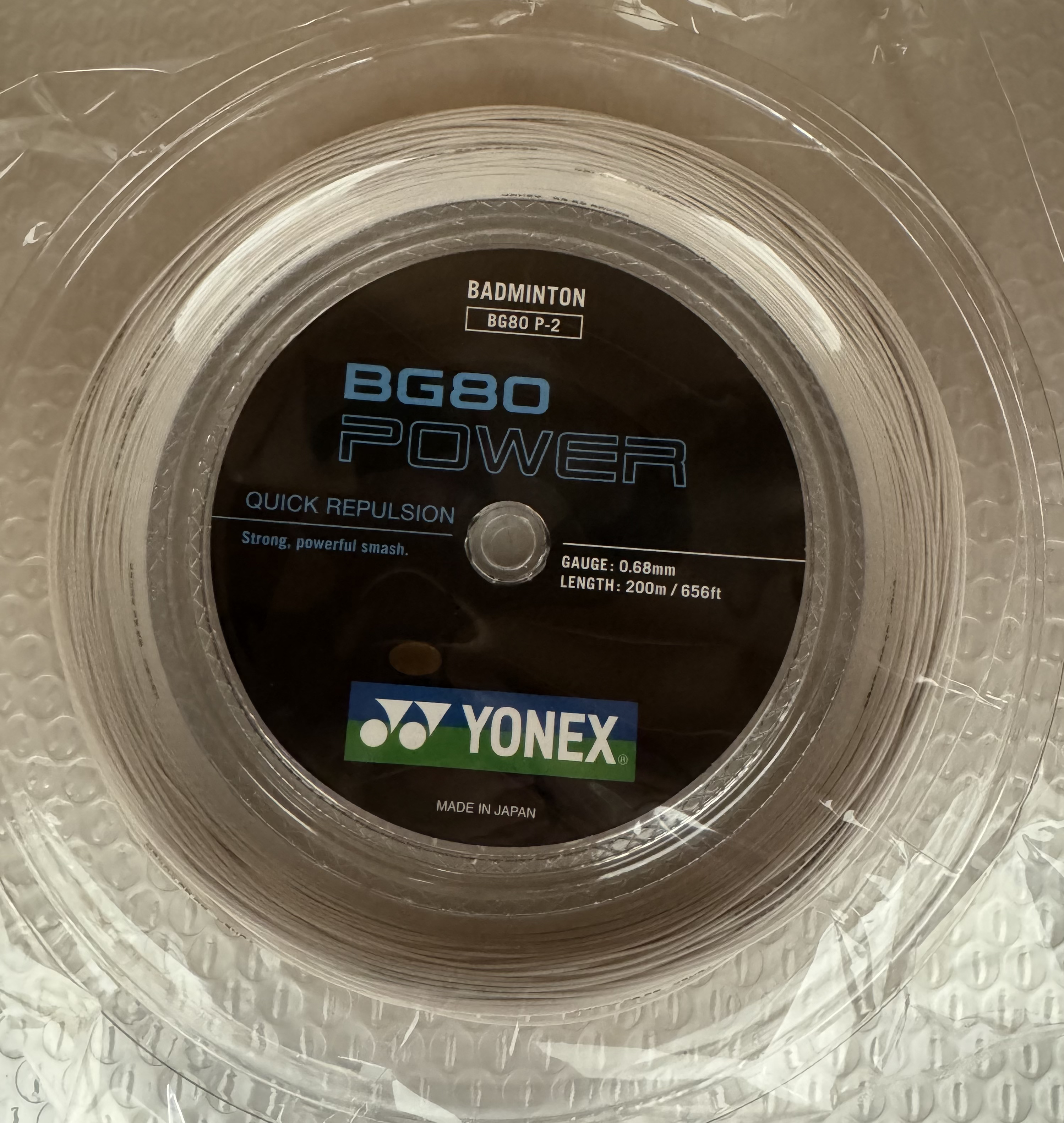 YONEX BG80 Power Badminton Coil String - BG80P - 200m - White